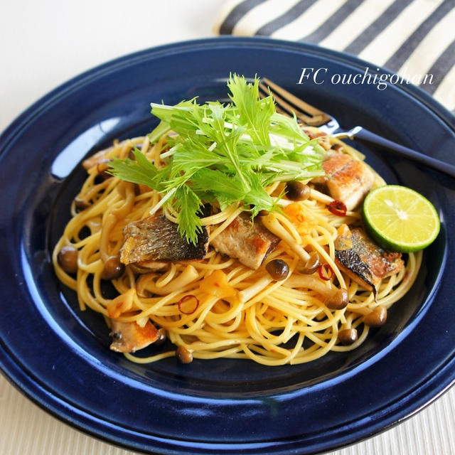 旬を味わう♡秋刀魚のパスタ