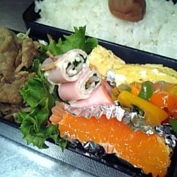 中学生のお弁当☆豚しょうが焼き弁当