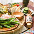 夏野菜の天ぷらと「トマトとオクラのごま和え」のレシピ
