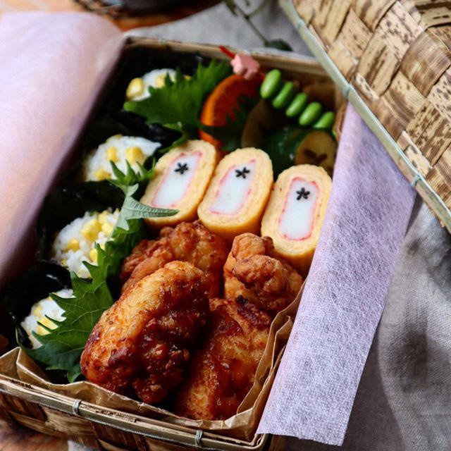 唐揚げとおにぎり弁当♡【#お弁当#おにぎり】