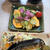 ■ある日の晩ご飯続き【灰干し鯖焼き／柿と食用菊のサラダ／納豆汁】