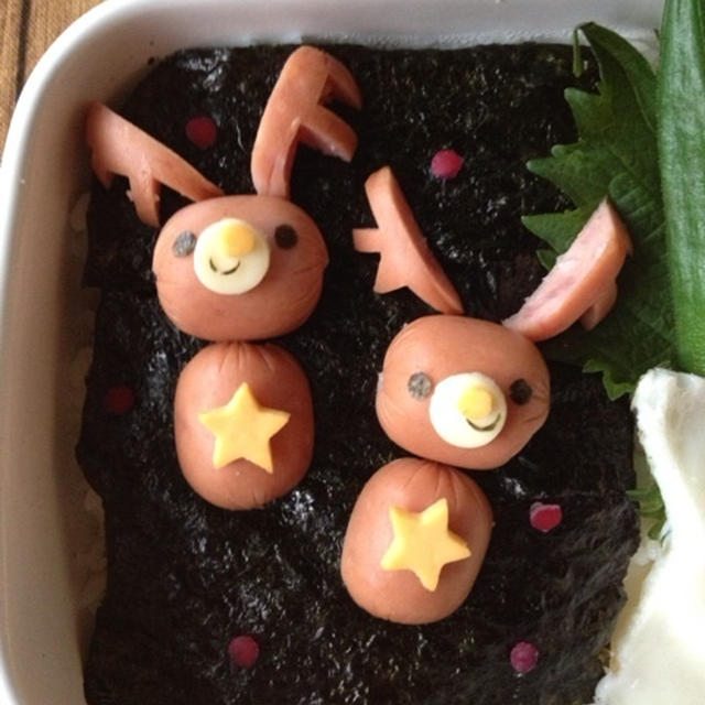 コロコロウインナーでトナカイ作ってみました