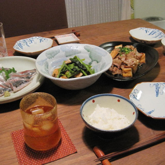 豚バラと厚揚げの生姜炒め