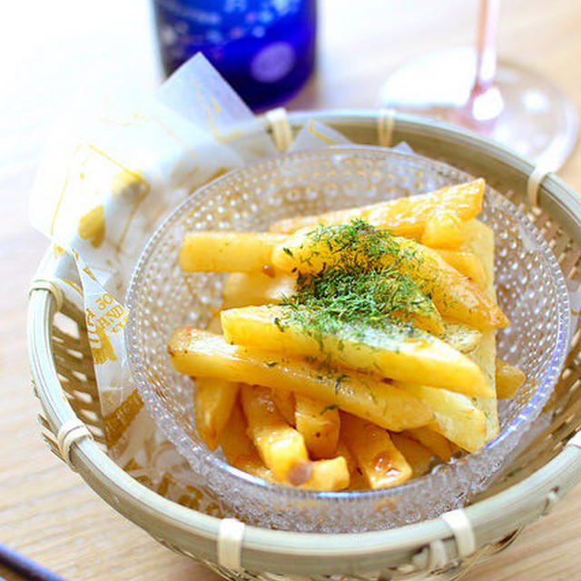 フライドポテト酒盗和えが最高に美味しい！