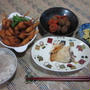鶏のつくねの煮物、ぽってりとした鯛の味噌漬け、串揚げで晩御飯★