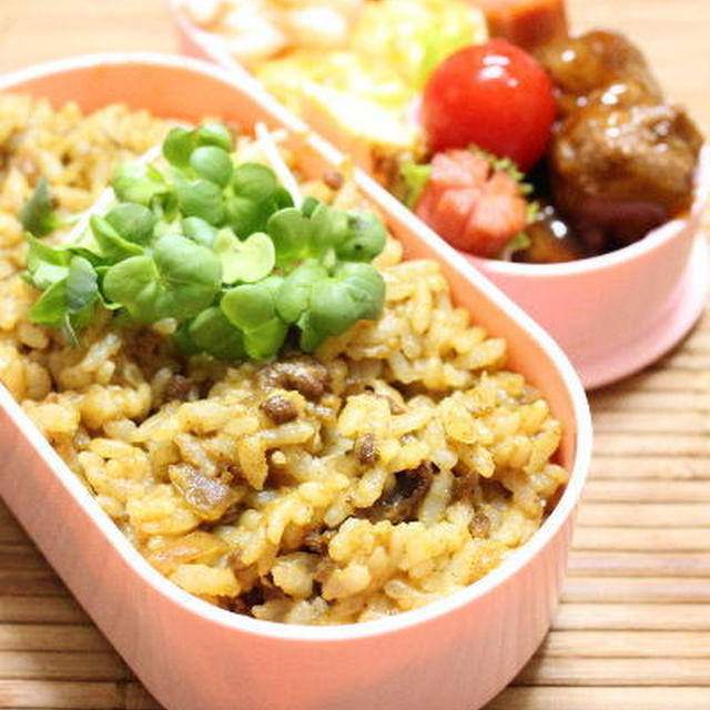 カレーピラフのお弁当　と　今日OPENのお菓子工房　新