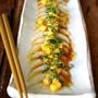 Sliced Kohlrabi Salad with Mangoコルラビのカルパッチョ風サラダ
