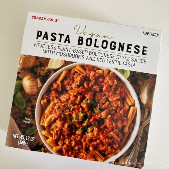 NEW　トレジョのヴィーガン冷凍パスタ　パスタボロネーゼ　Trader Joe’s Vegan Pasta Bolognese