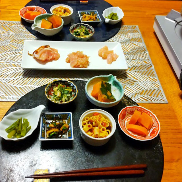 ダンナごはん！鱈湯豆腐鍋と鶏刺し、小鉢６品で晩酌