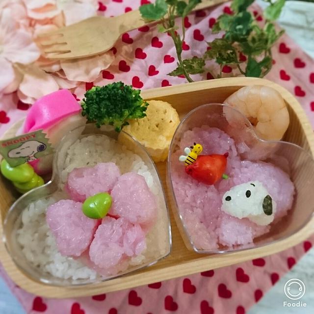 バレンタイン♡ハート小にぎり弁当