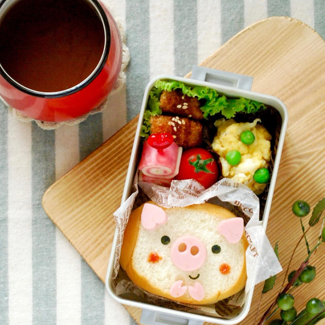 【動画レシピ】キャラ弁☆ロールパンdeこぶたさん