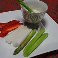 梅マヨデップで食べる野菜、と、鯖江市のKUCYU　BOOKS