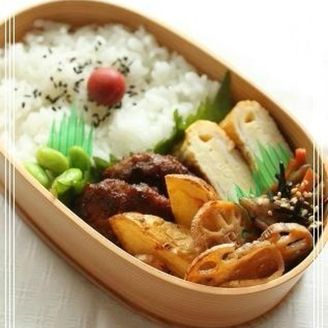 ワタシ弁当✿ハンバーグべんとう