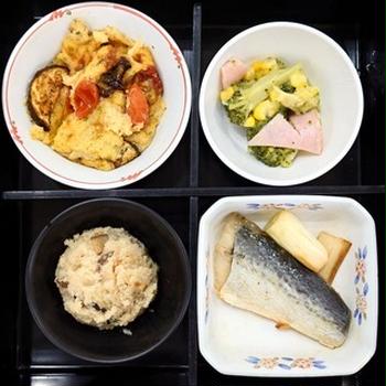 鯖の照り焼き、卯の花、他の弁当