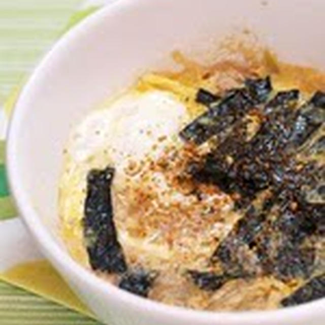 レンジで簡単♪鶏と海苔の親子蒸し