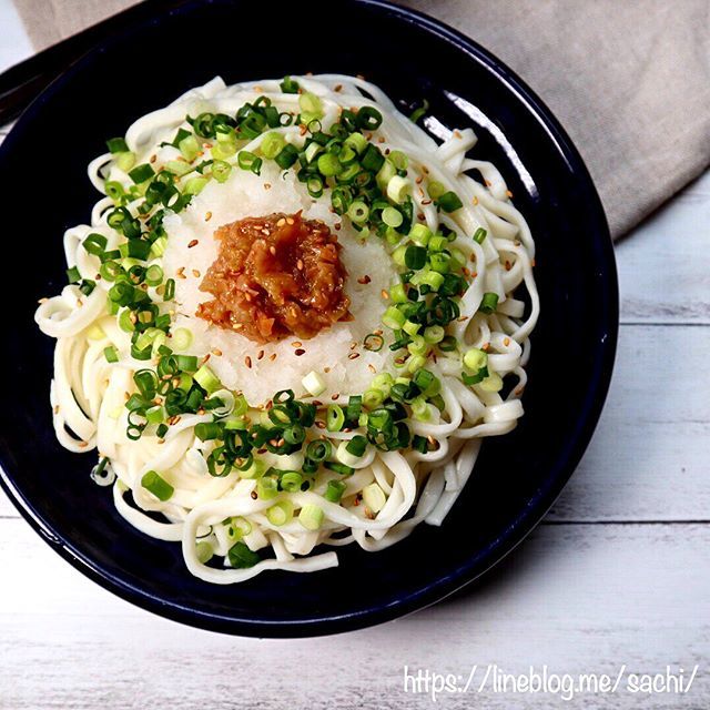 冷やし梅おろしうどん♡【#簡単レシピ#うどん】