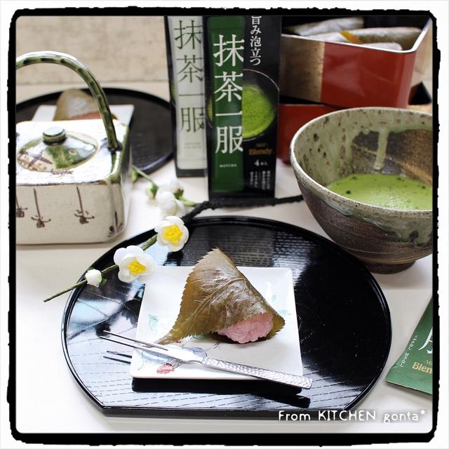 レンチンde簡単♬道明寺粉で作る‼︎関西風さくら餅♡