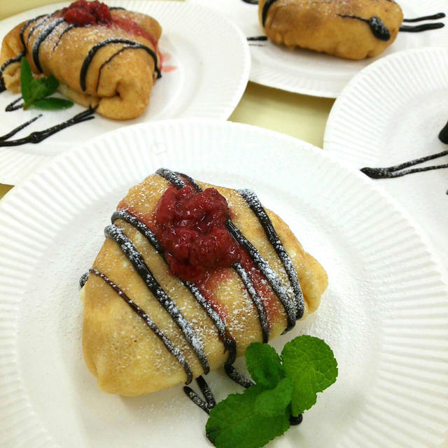 ママの為のグルテンフリーな米粉クレープ(豆乳カスタードホイップ)