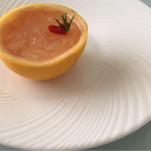 グレープフルーツのゼリー。
