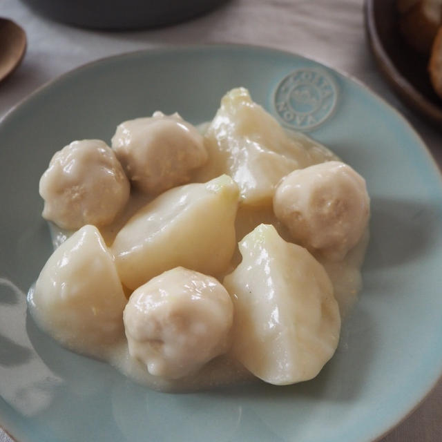 鶏団子とかぶのクリーム煮