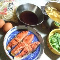 またまた　フライパン焼き魚献立　♪　　と次女の舌っ足らず