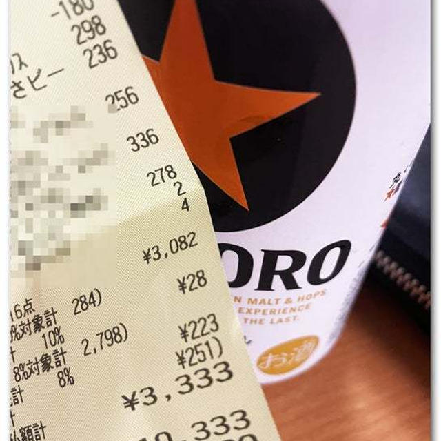買い物の合計金額が3,333円！ こりゃ明日いいことある