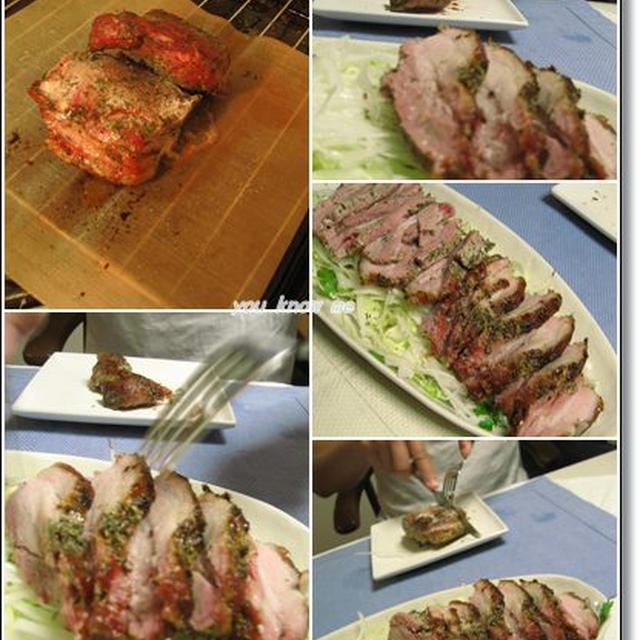 豚ばら肉の塩ハーブ焼き
