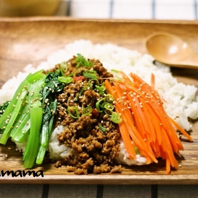 厚揚げの肉味噌のっけご飯