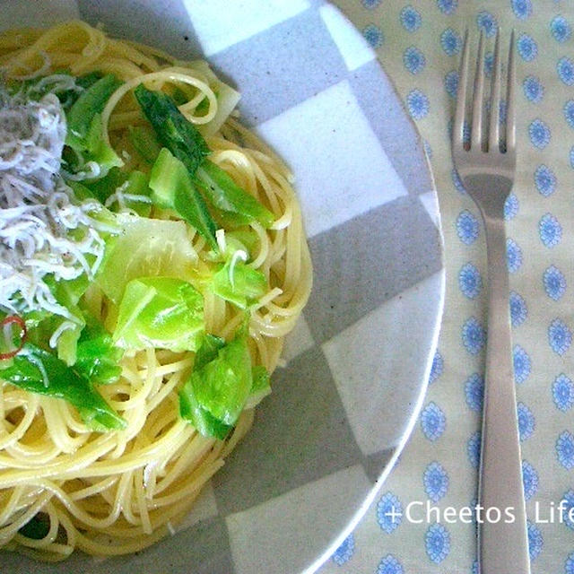 春キャベツとしらすのパスタ