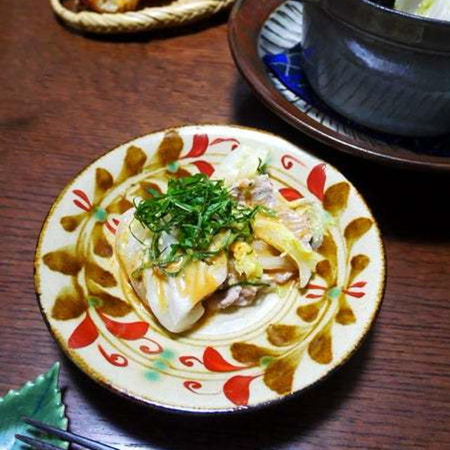 胡麻＋サテトムだれで食べるミルフィーユ鍋