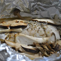 鰆ときのこのホイル焼きレモン風味