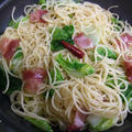白菜とベーコンのパスタ