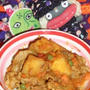 さつま芋と豚肉のカレー煮＆もやしのカレーマヨ焼き（お家カフェ）