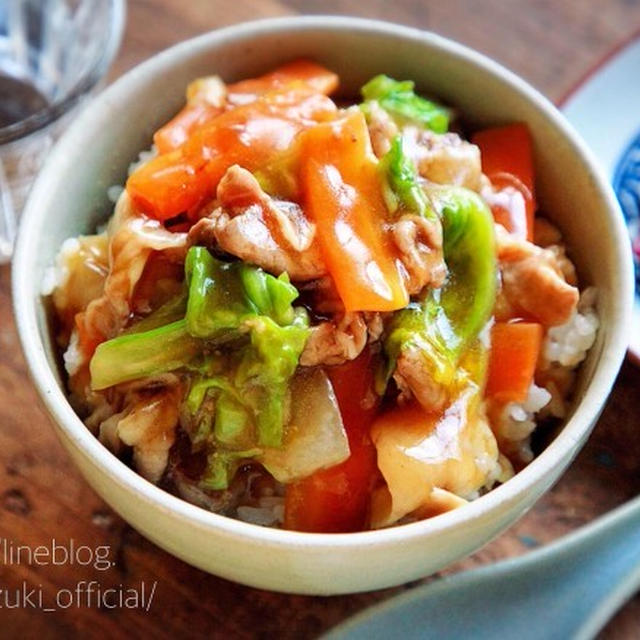 豚こまと残り野菜の中華丼 簡単レシピ 時短 節約 コスパ ランチ By Mizukiさん レシピブログ 料理ブログのレシピ満載