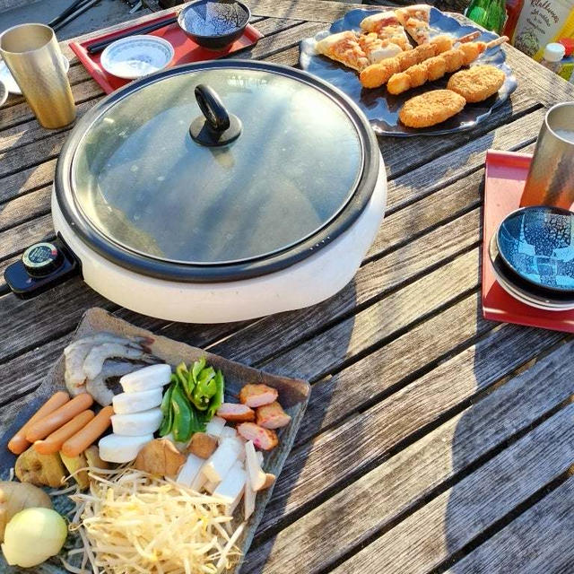 バルコニーでなんでも焼く一応BBQな昼からダラダラ呑み