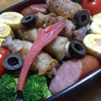 豚もも肉の梅肉巻きのり弁当