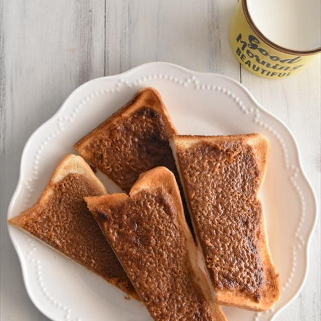 ほっとする味 きな粉バタートースト レシピブログ