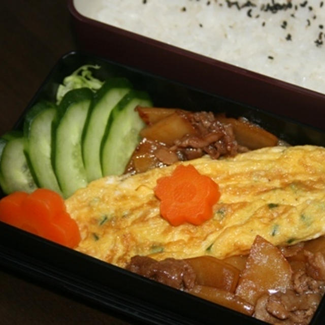 1月30日　　じゃがいもと豚肉の オイスターソース炒め弁当