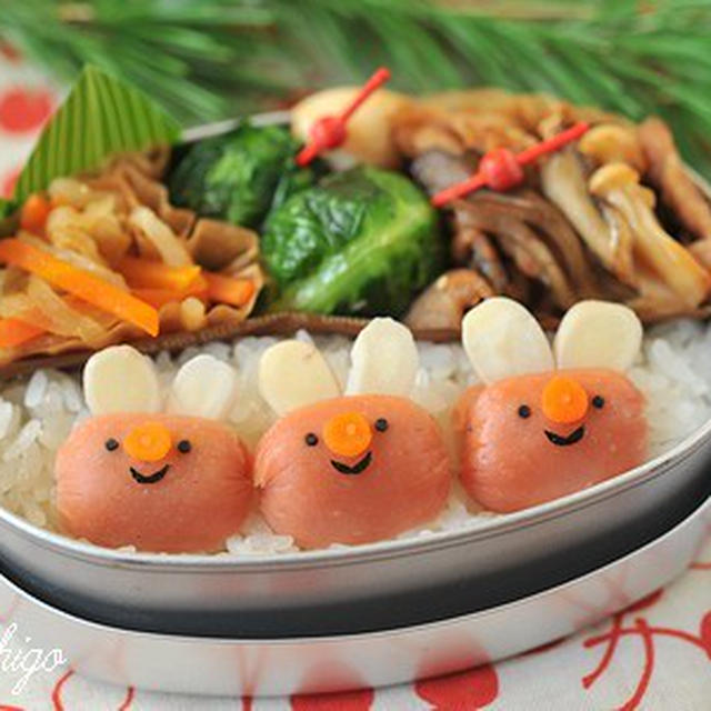 うさぎウインナーのお弁当