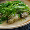 牡蠣の陶板焼き　牡蠣のキャベツ焼き風　春菊焼き
