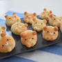 ひょっこりくまパン♪目分量でこんがりタイプ。