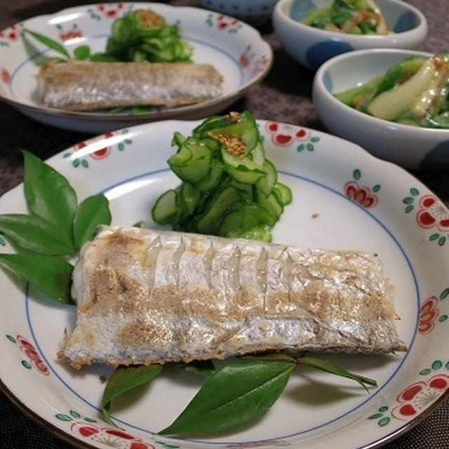 太刀魚の塩焼きとつくしの卵とじ ワケギのぬた By 小太郎さん レシピブログ 料理ブログのレシピ満載