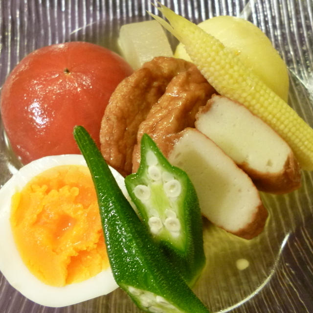 濃いめの出汁で冷やしおでん♪