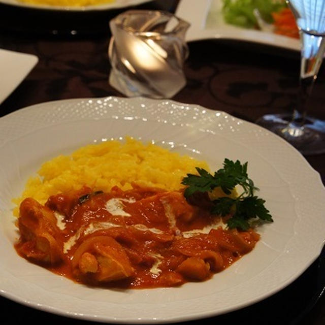 スパイスで「チキンとかぼちゃのトマトカレー」