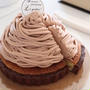 今日のおやつは「チョコレートモンブランタルト」♡余ったクッキー生地消費！おいしいタルトに変身させます♪
