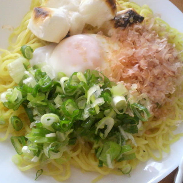 スコッチエッグとたっぷりねぎかつおの ち・か・ら ざるラーメン　北のあじわいざるラーメン