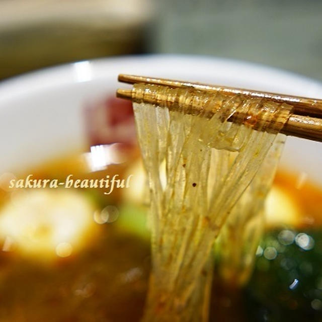 これはダイエットになるかも。辛いスープ春雨のお店です「七宝麻辣湯」