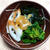 ちくわと菜花とわかめのからし酢味噌掛け