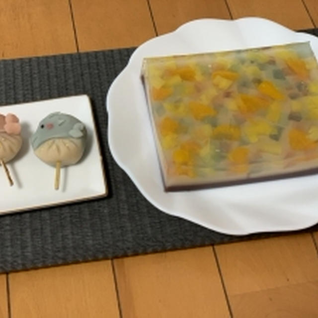 杏仁羊羹＆練り切り