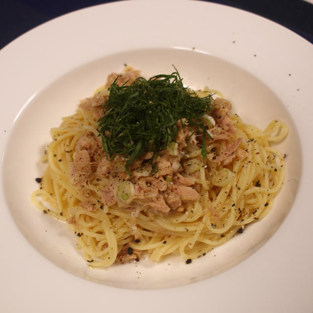 ねぎ塩レモンのツナパスタ♪